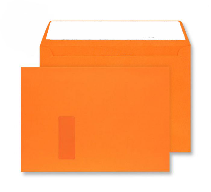 229 x 324mm C4 Cascade Sunset Orange Window Peel & Seal Wallet 5405W