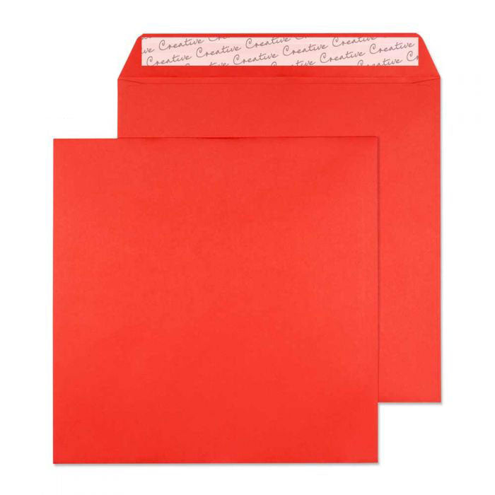160 x 160mm  Cascade Pillar Box Red Peel & Seal Wallet 5606