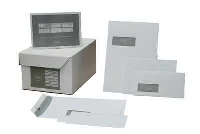 110 x 220mm DL PUR120 FSC® White Peel & Seal Wallet P3223